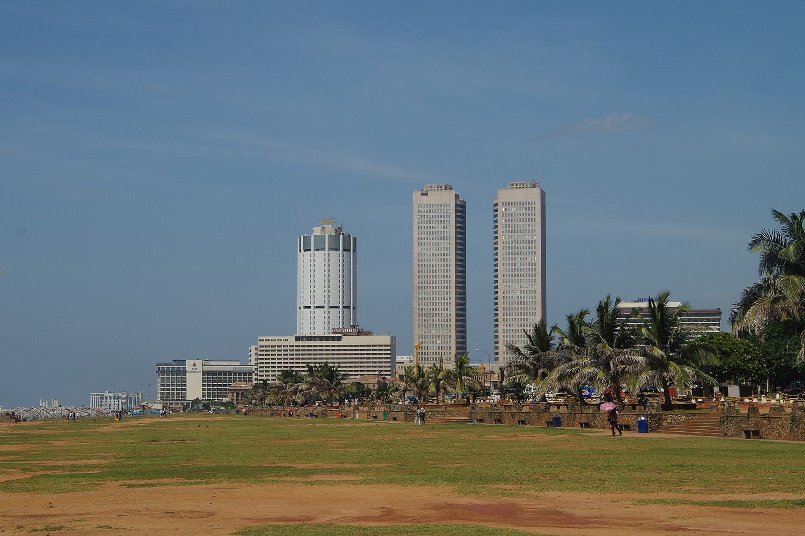 Galle Face Green and the Colombo waterfront skyline